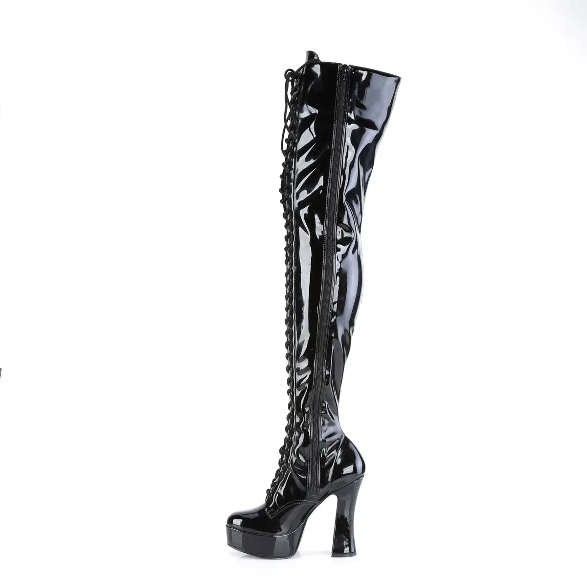 5 Inch Heel ELECTRA-3023 Black Stretch Pat