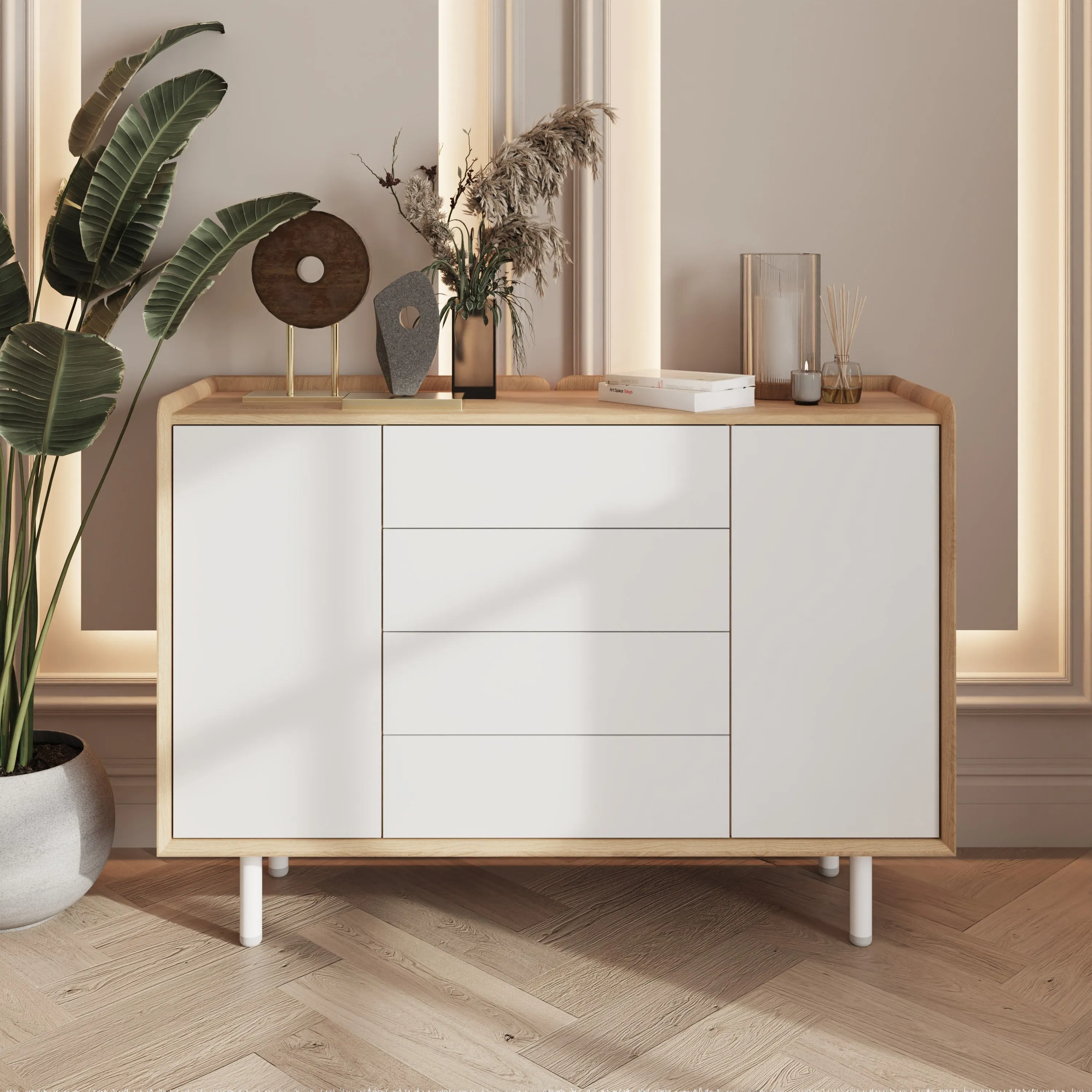 Balto White Large Sideboard 140cm