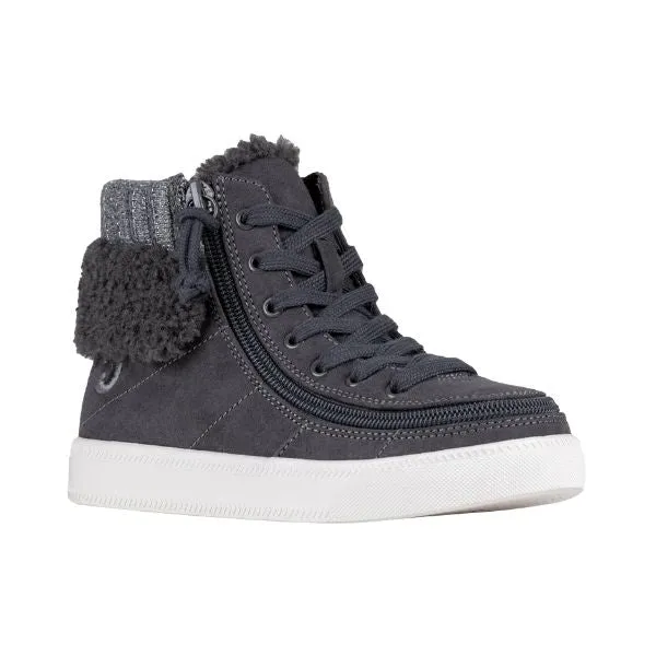 Billy Cuff II Kids Charcoal High Top Adaptive Sneaker (EasyOn)