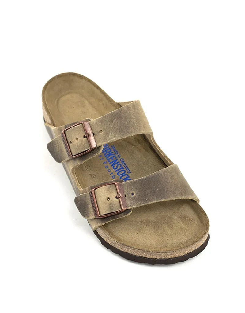 Birkenstock — Arizona Oiled Leather Soft Footbed - Tobacco Regular Width