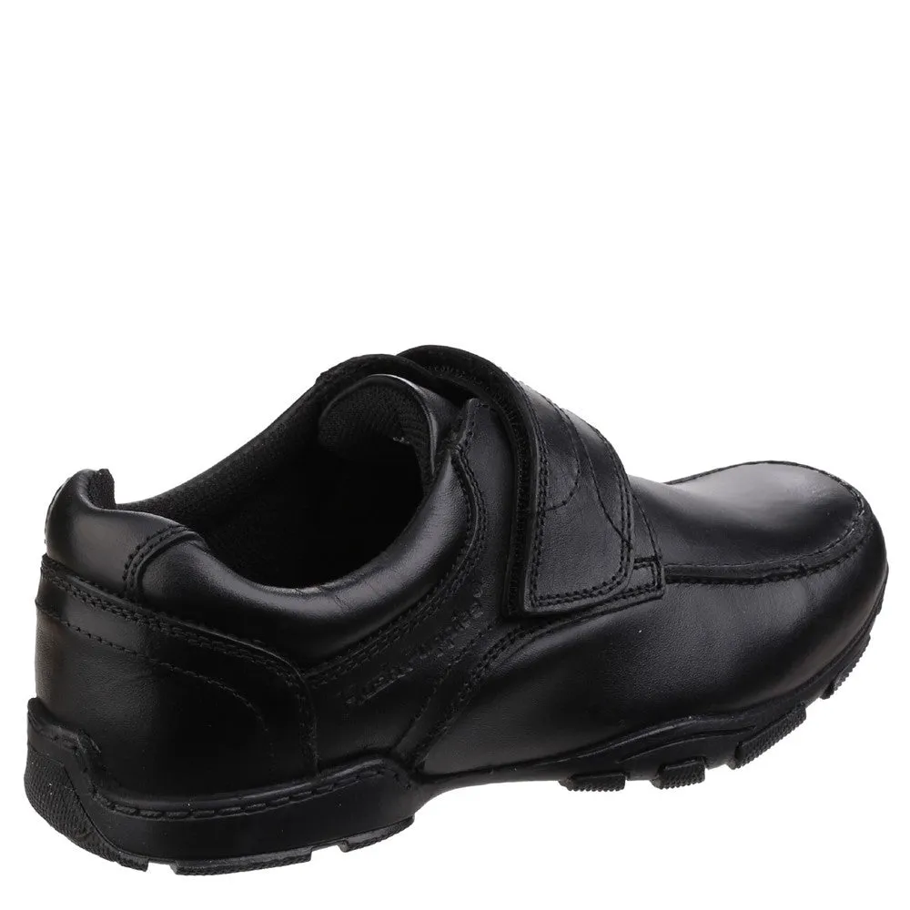 Black Freddy Single Fit Junior School Shoes