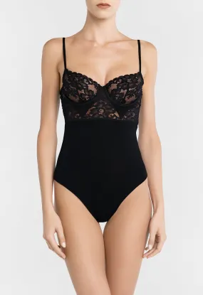 Black lace bodysuit