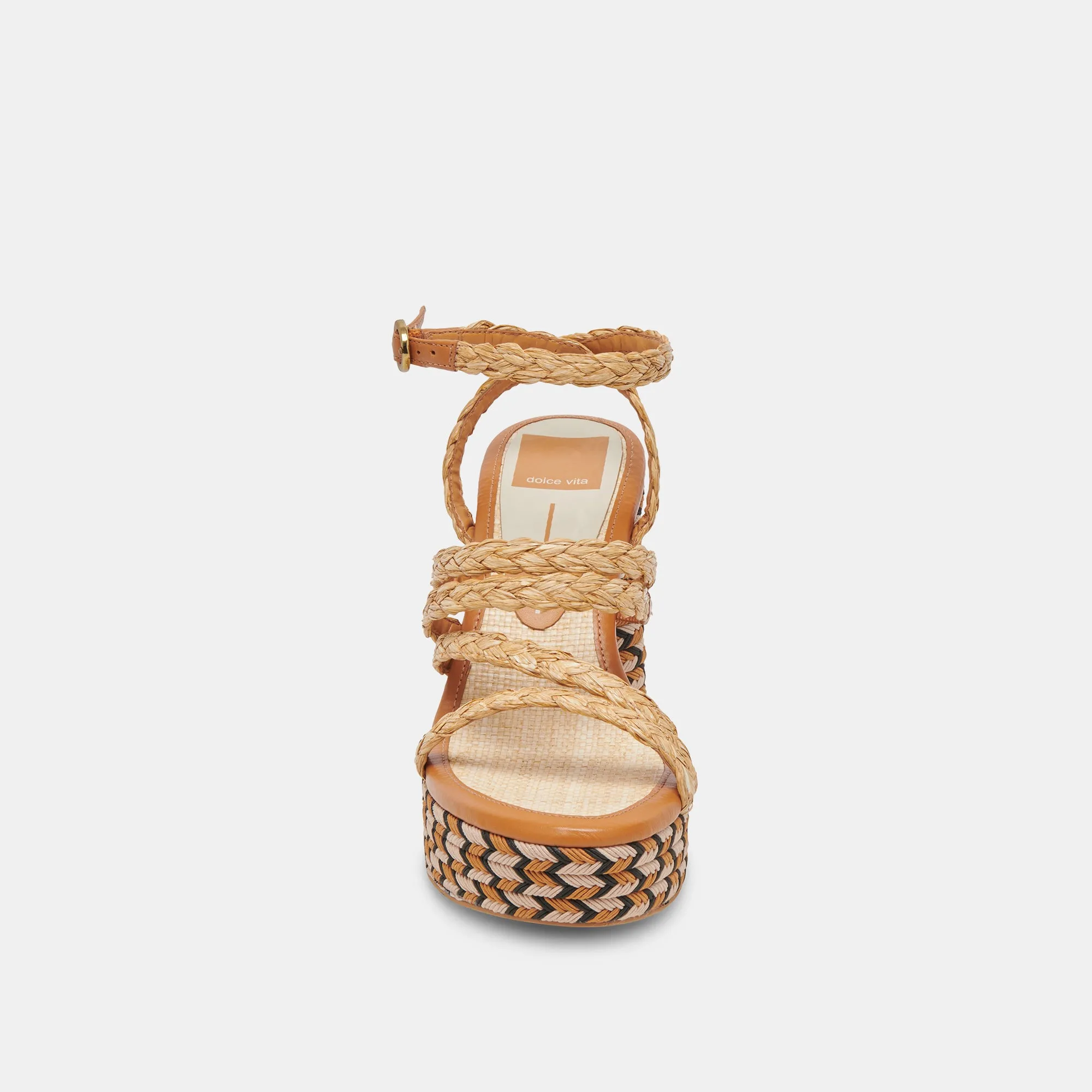 CATINA HEELS TAN RAFFIA