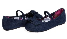 Chatties Toddler Girls Denim Ballet Flats Size 7/8 - Light Blue