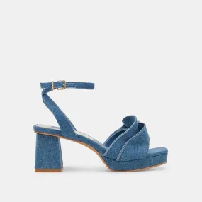 CHEER HEELS DARK BLUE DENIM