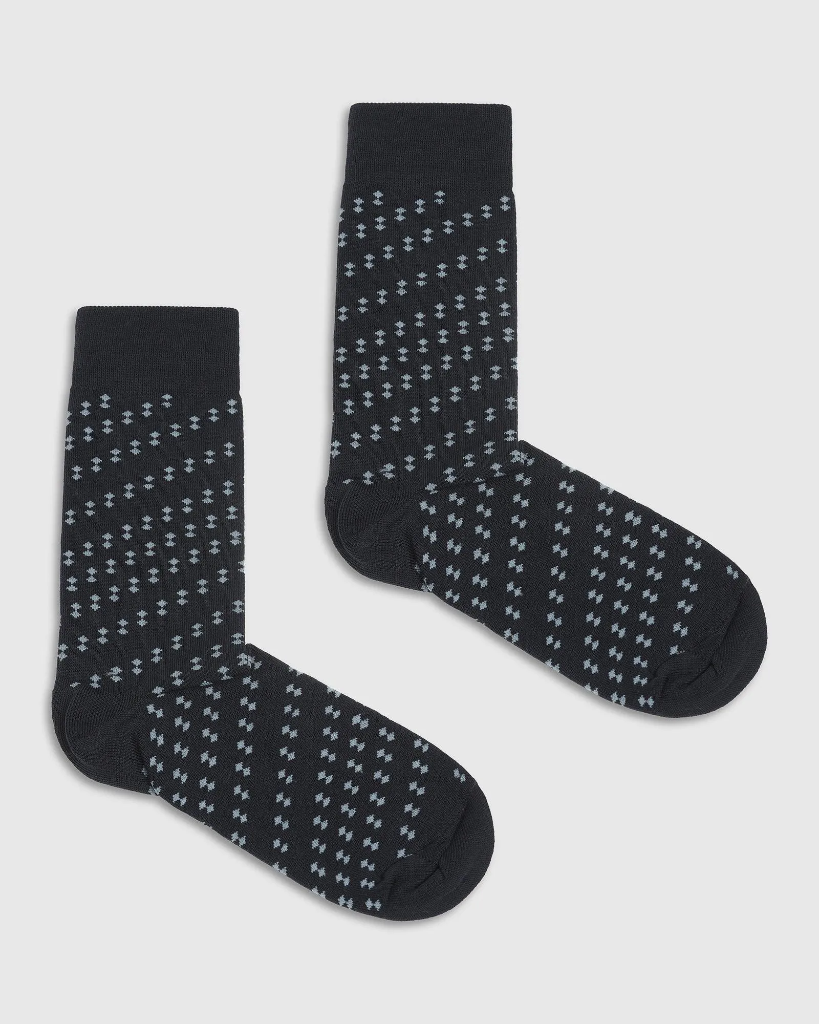 Cotton Dark Navy Textured Socks - Sevilla