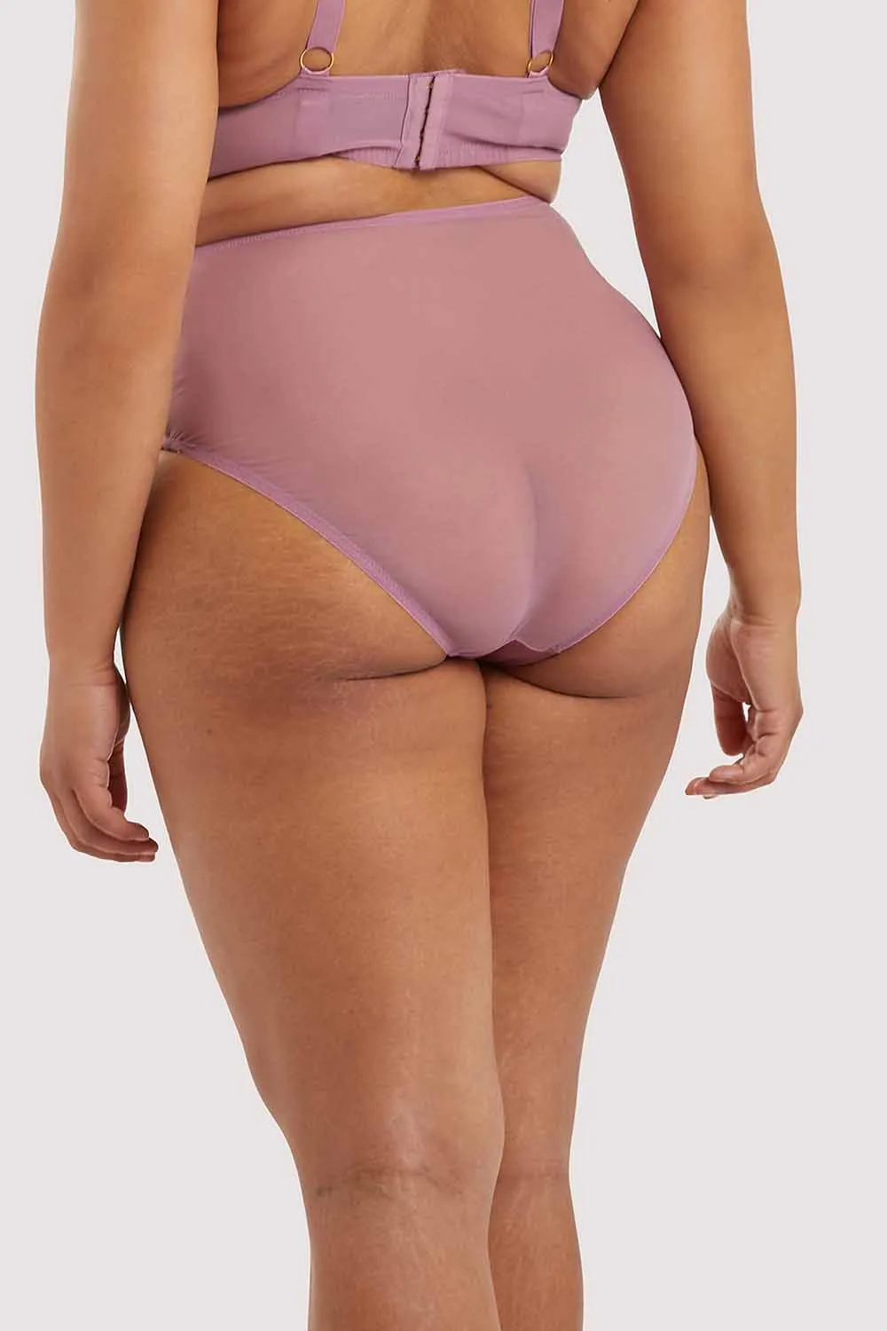 Eagan Blush Satin High Waist Knicker