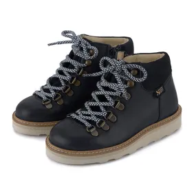 Eddie Ankle-High Hiking Kids Boot Black Leather