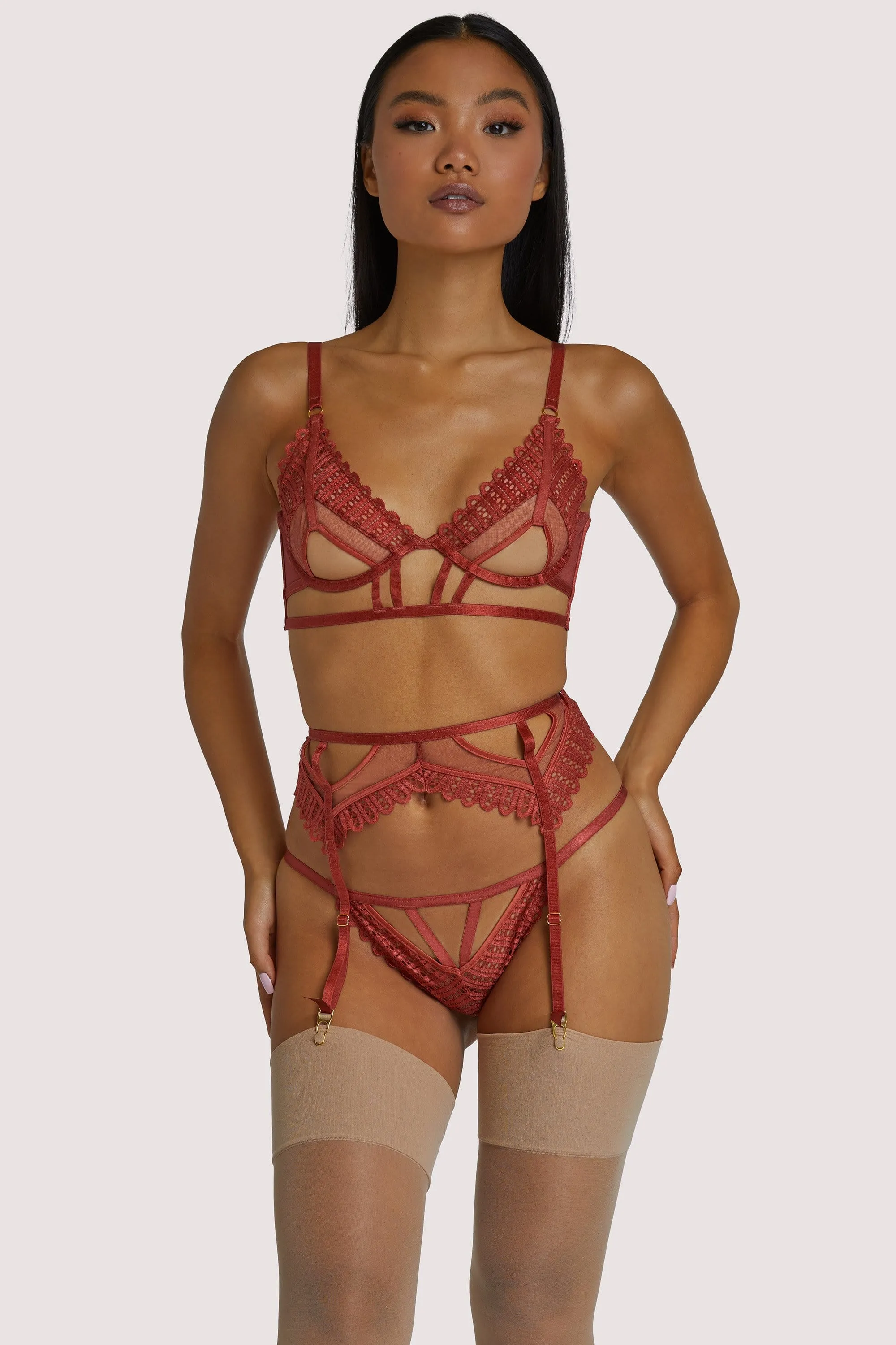 Ellie Rust Cut Out Suspender