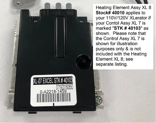 Excel XL-BW XLerator REPLACEMENT HEATING ELEMENT (110V/120V) - Part Ref. XL 8 / Stock# 40010**