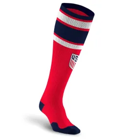 For Bare Feet USMNT Knee High Classic Red Socks