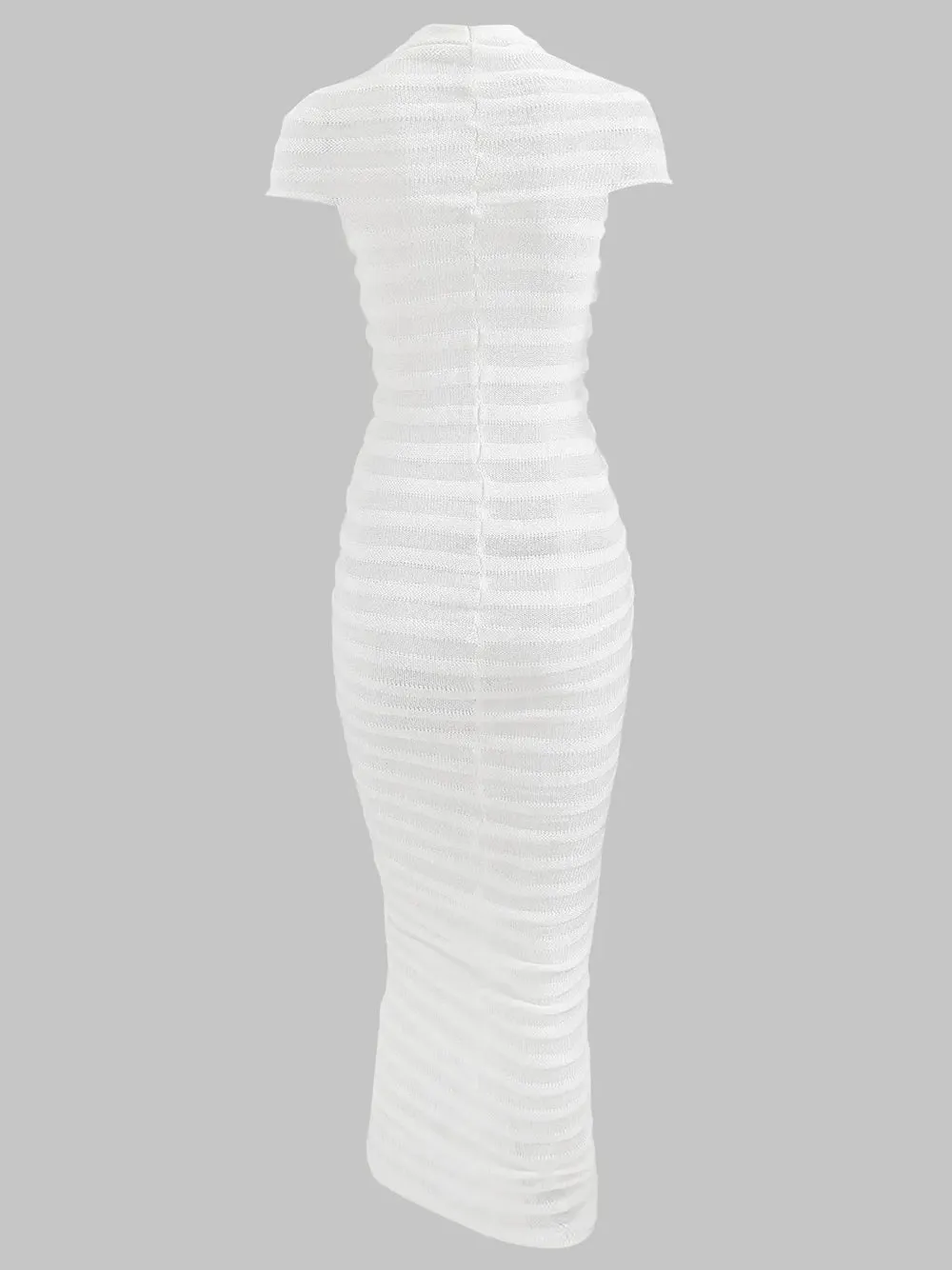 JAE SS Sheer Midi Dress in White