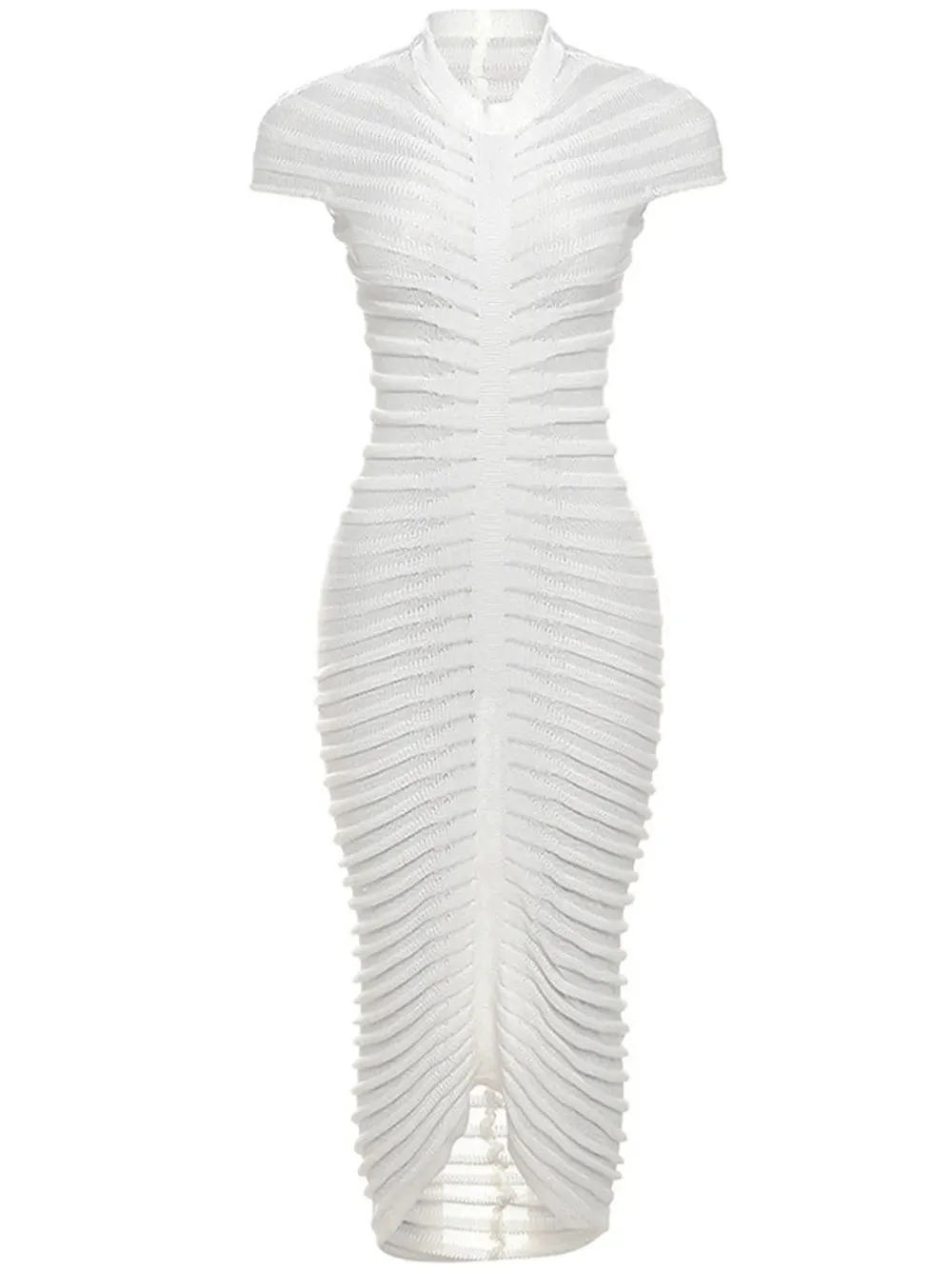 JAE SS Sheer Midi Dress in White