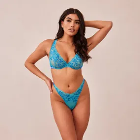 Luxe Balcony Bra  - Cobalt Blue