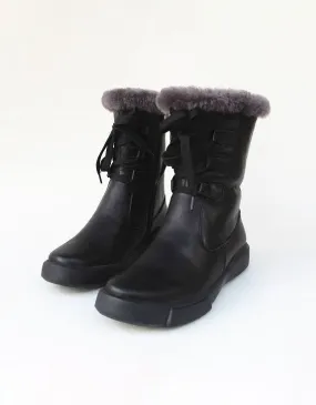 Pure Leather Waterproof Winter Boots With Fur 35-41