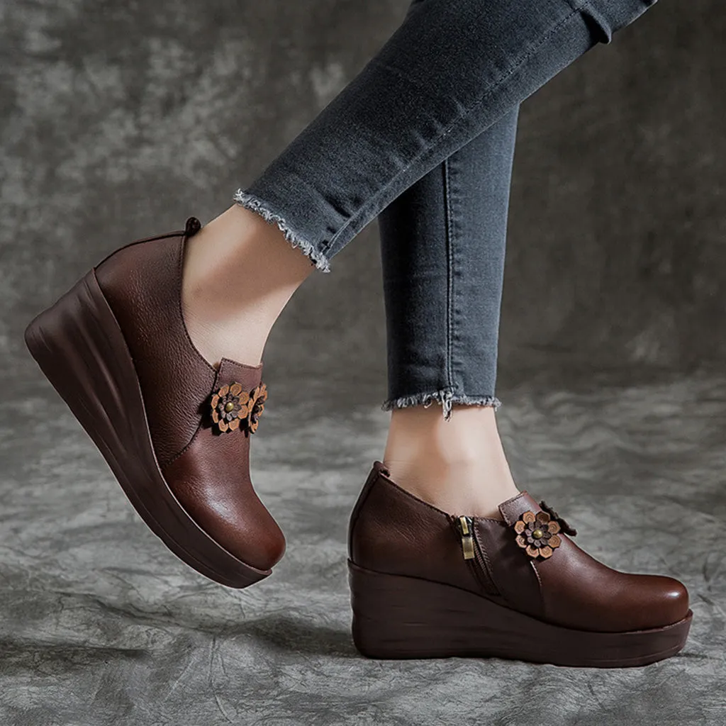 Retro Leather Casual Women's Shoes | Gift Shoes