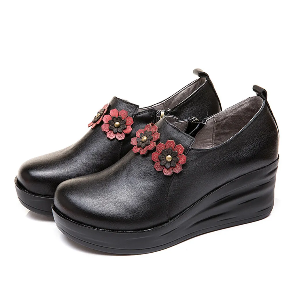 Retro Leather Casual Women's Shoes | Gift Shoes