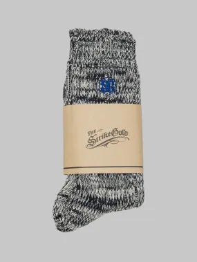 The Strike Gold Remnant Yarn Socks Navy