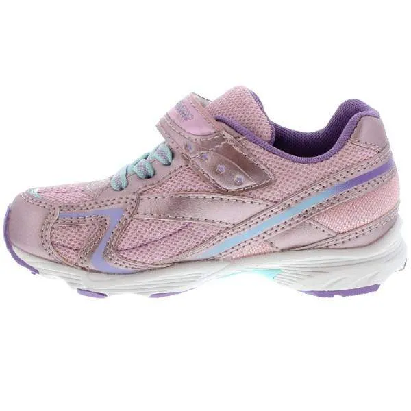 Tsukihoshi Glitz Rose Lavender Girls Running Shoes (Machine Washable)